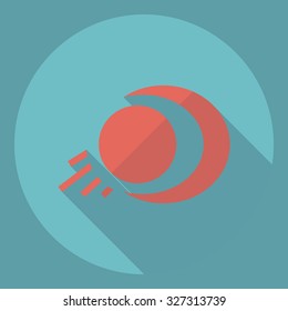 Flat modern design with shadow  Icon satellite