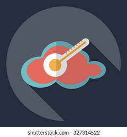 Flat modern design with shadow  Icon air thermometer