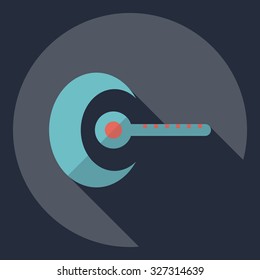 Flat modern design with shadow  Icon air thermometer
