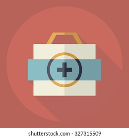Flat modern design with shadow  Icon medicine