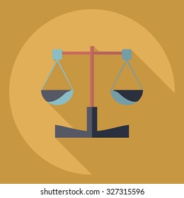 Flat modern design with shadow  Icon weigher