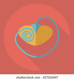 Flat modern design with shadow  Icon medicine