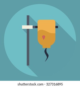 Flat modern design with shadow  Icon enema