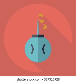Flat modern design with shadow  Icon enema
