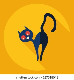 Flat modern design with shadow  Icon cat