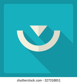 Flat modern design with shadow  Icon play