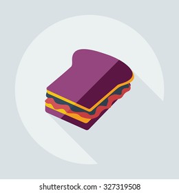 Flat modern design with shadow  Icon school lunch