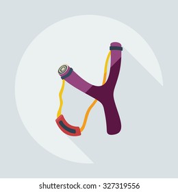 Flat modern design with shadow  Icon slingshot