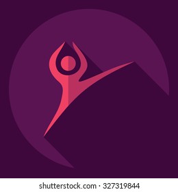 Flat modern design with shadow  Icon stick figure 