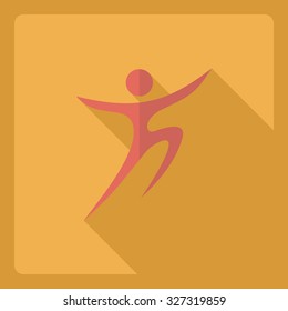 Flat modern design with shadow  Icon stick figure 