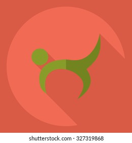 Flat modern design with shadow  Icon stick figure 