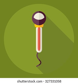 Flat modern design with shadow  Icon microphone