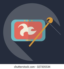 Flat modern design with shadow  Icon phone