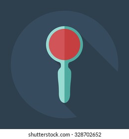 Flat modern design with shadow  Icon loupe