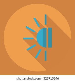 Flat modern design with shadow  Icon cloudy