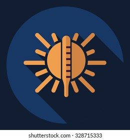 Flat modern design with shadow  Icon heat