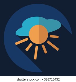 Flat modern design with shadow  Icon cloudy