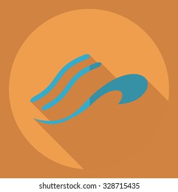 Flat modern design with shadow  Icon wind