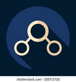 Flat modern design with shadow  Icon water