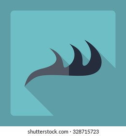 Flat modern design with shadow  Icon wave