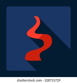Flat modern design with shadow  Icon river