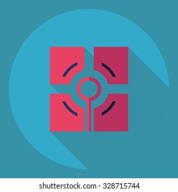 Flat modern design with shadow  Icon signal