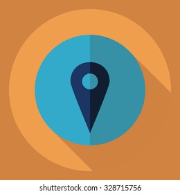 Flat modern design with shadow  Icon location
