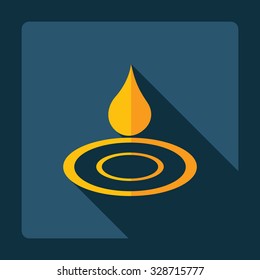 Flat modern design with shadow  Icon water drop