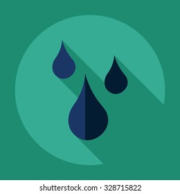 Flat modern design with shadow  Icon water drop