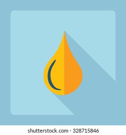 Flat modern design with shadow  Icon water drop
