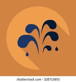 Flat modern design with shadow  Icon water drop