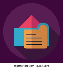 Flat modern design with shadow  Icon message