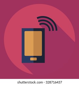 Flat modern design with shadow  Icon device