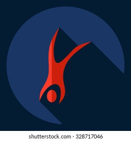 Flat modern design with shadow  Icon stick figure
