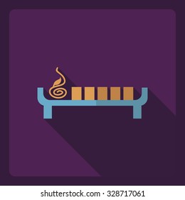 Flat modern design with shadow  Icon sushi set