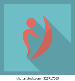 Flat modern design with shadow  Icon stick figure