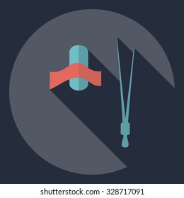 Flat modern design with shadow  Icon rolls set