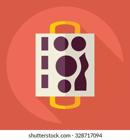 Flat modern design with shadow  Icon sushi set