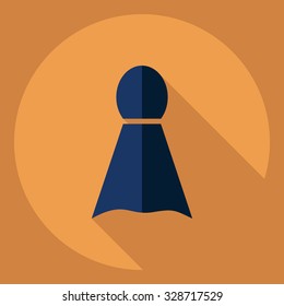 Flat modern design with shadow  Icon shuttlecock