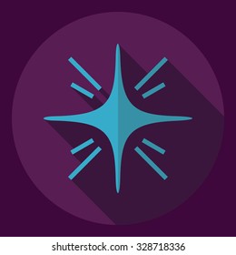 Flat modern design with shadow  Icon snowflake