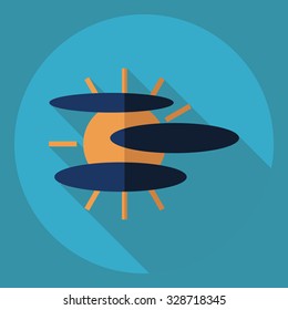 Flat modern design with shadow  Icon cloudy