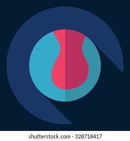 Flat modern design with shadow  Icon tennis