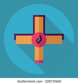 Flat modern design with shadow  Icon medicine