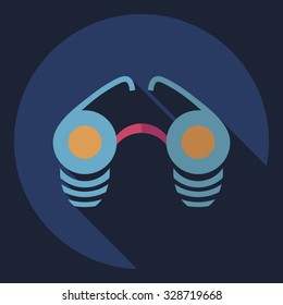 Flat modern design with shadow  Icon glasses