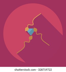 Flat modern design with shadow Icon sperm