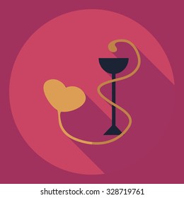 Flat modern design with shadow  Icon medicine