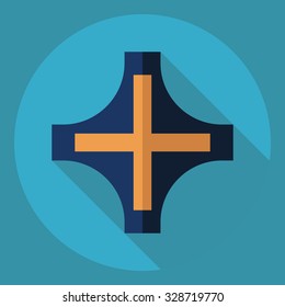 Flat modern design with shadow  Icon medicine