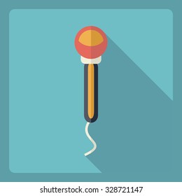 Flat modern design with shadow  Icon microphone