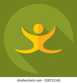 Flat modern design with shadow  Icon stick figure 