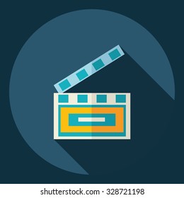 Flat modern design with shadow  Icon reel of film